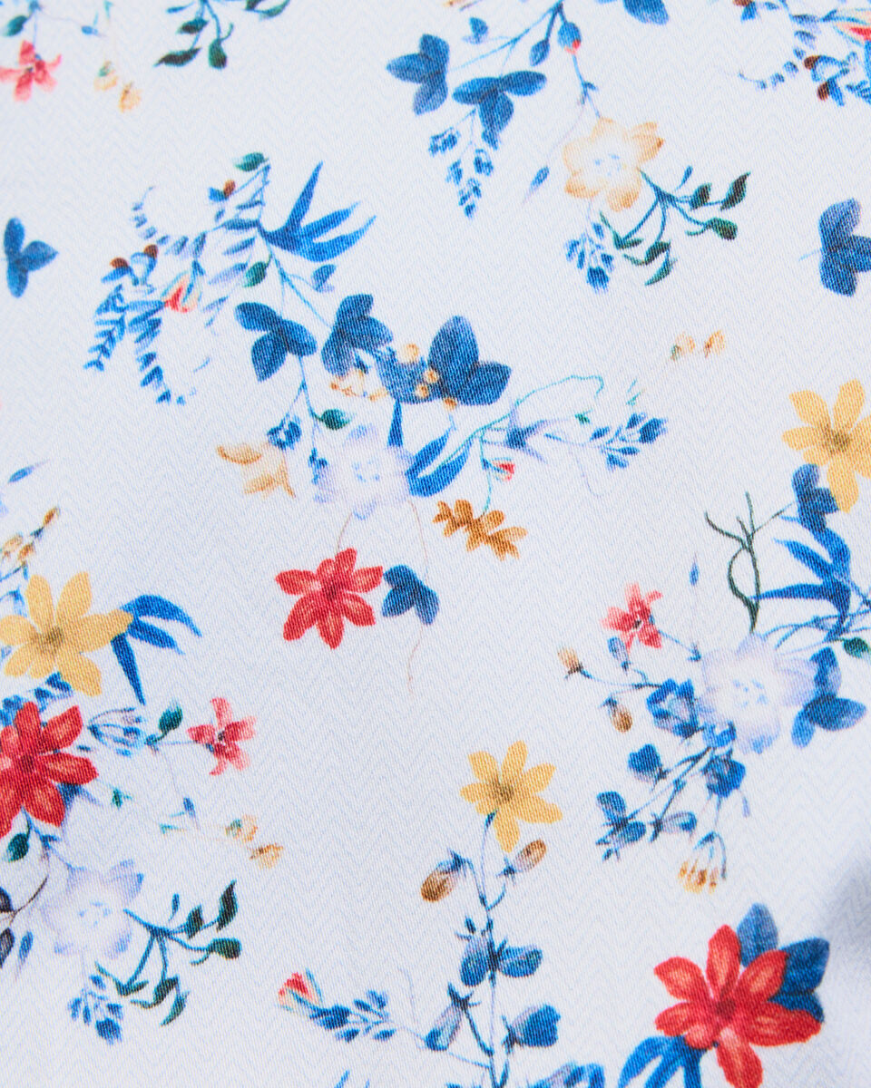 Fusion Floral Long Sleeve Shirt, Blue, hi-res